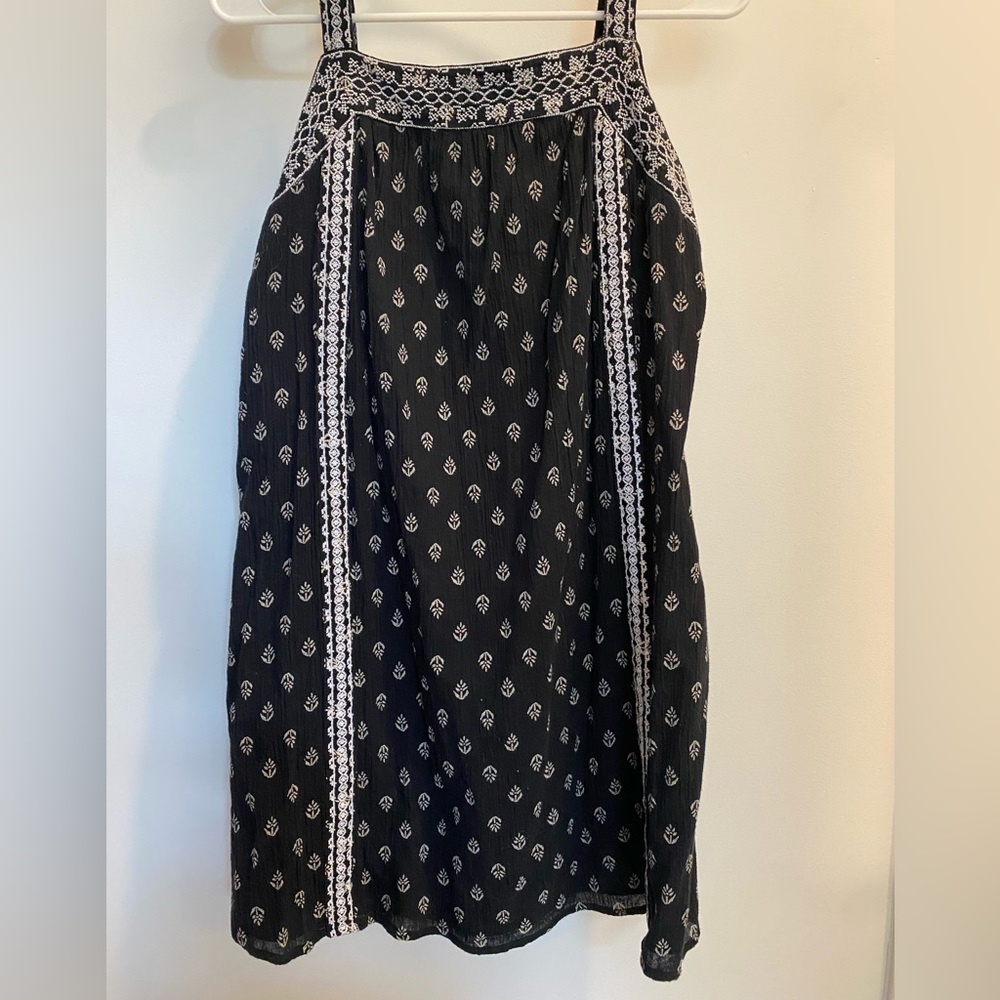 Old Navy Black and White Printed Sun Dress